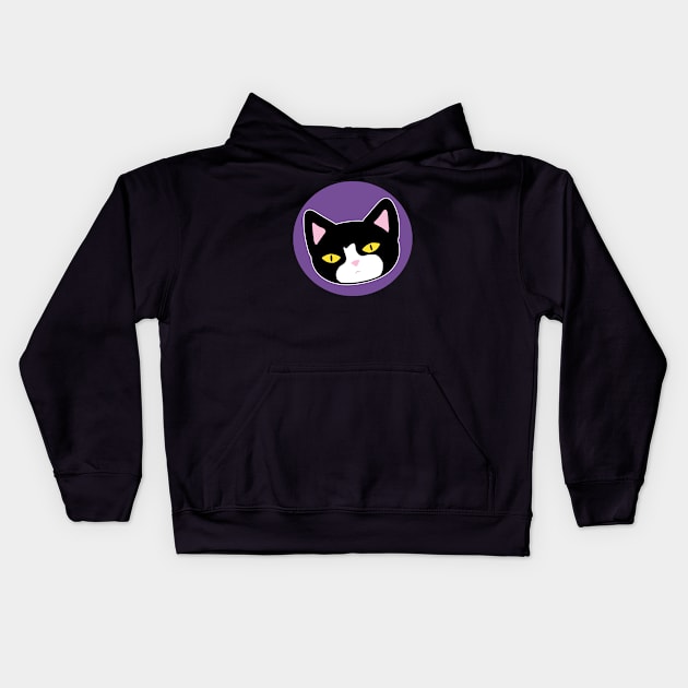 snob tuxedo cat Kids Hoodie by Designs by Twilight